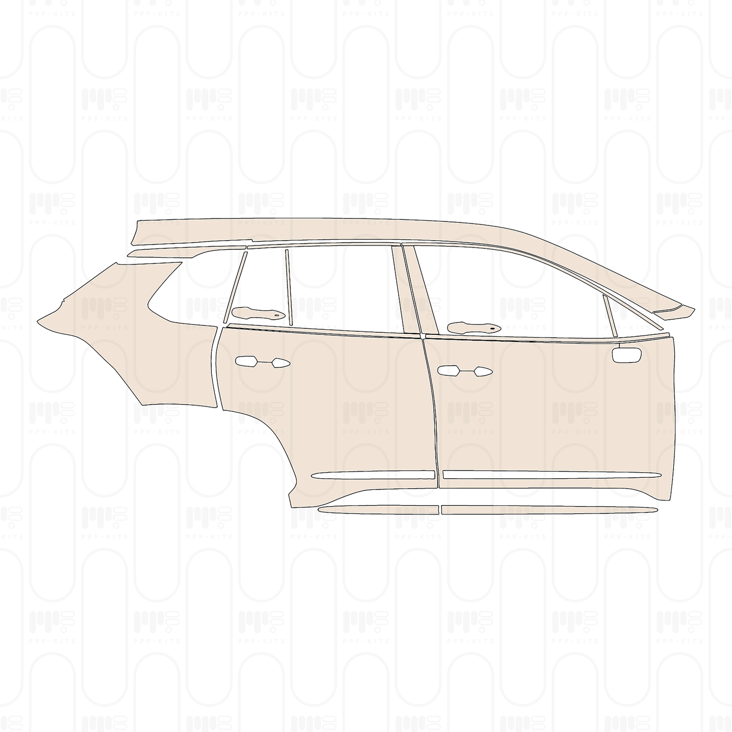PPF precortado Toyota Corolla Cross (US) LE 2023