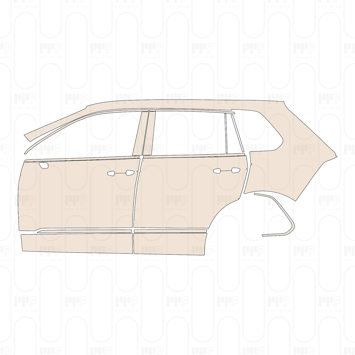 PPF precortado Volkswagen Tiguan (EU) R 2023