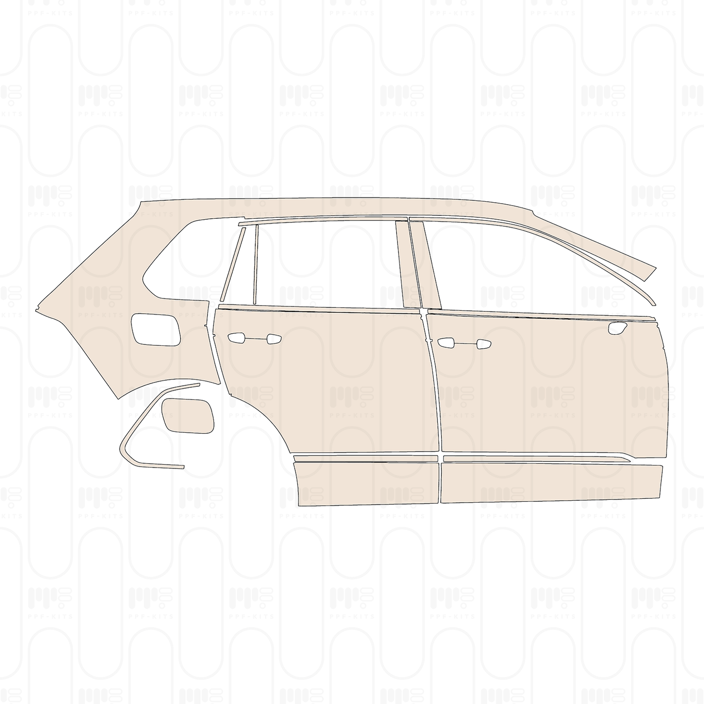 PPF precortado Volkswagen Tiguan (EU) R 2023