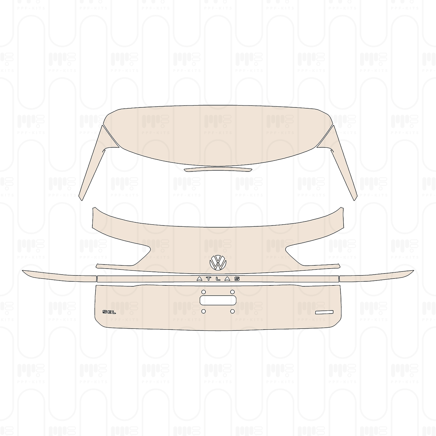 PPF precortado Volkswagen Atlas Cross Sport (US) SEL R-Line 2023