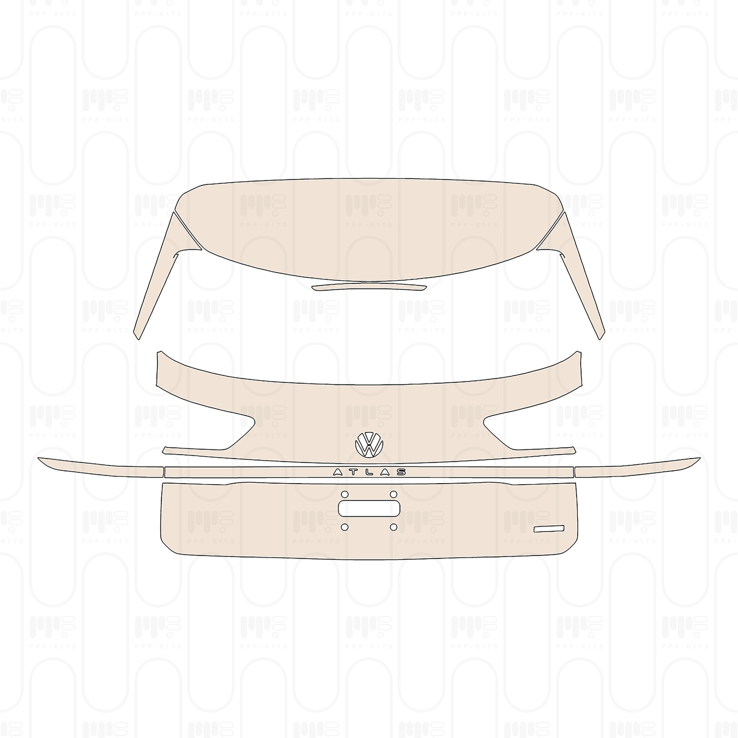 Pre-Cut PPF Volkswagen Atlas Cross Sport (US) SE 2023