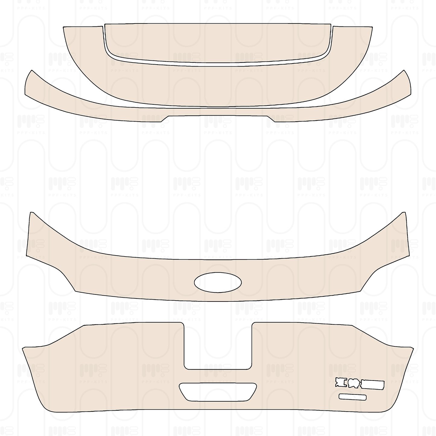 Pre-Cut PPF Ford Everest Base 2022