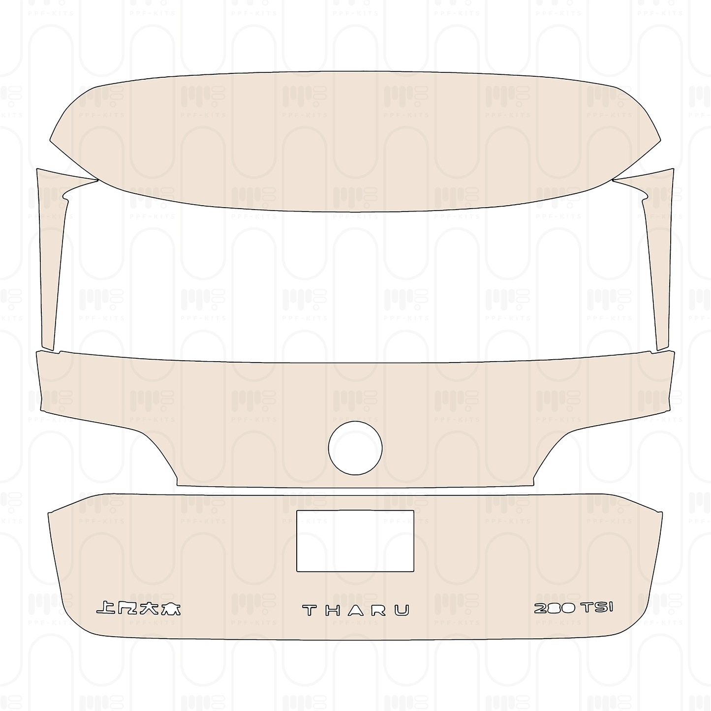 PPF precortado Volkswagen Tharu Base 2022