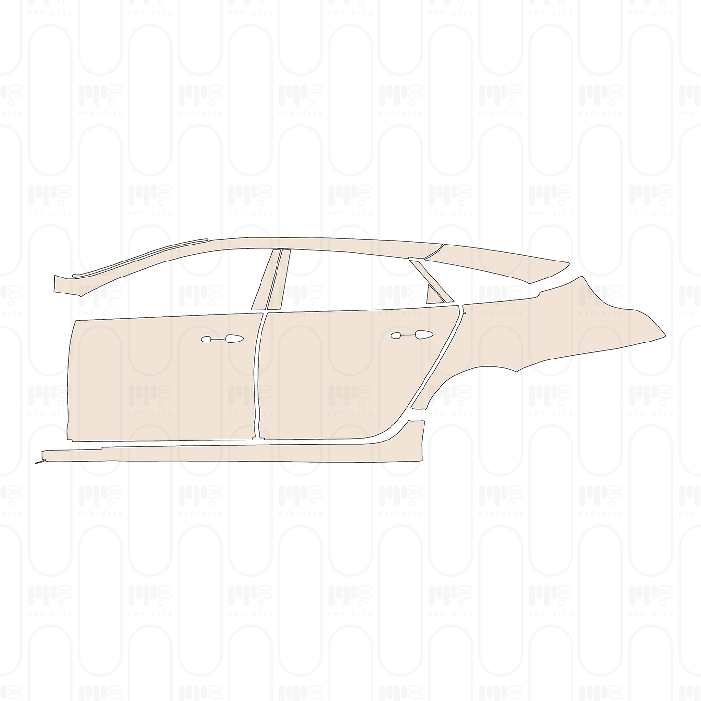 Pre-Cut PPF Jaguar XJ XJL R 2017