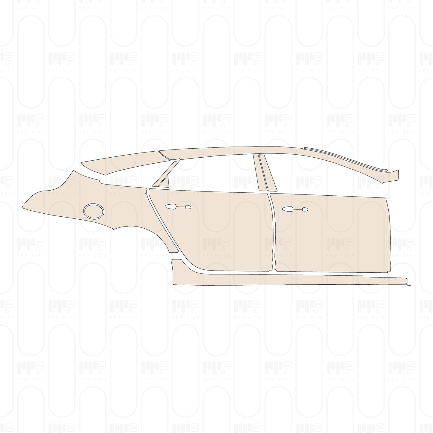 Pre-Cut PPF Jaguar XJ XJL R 2017
