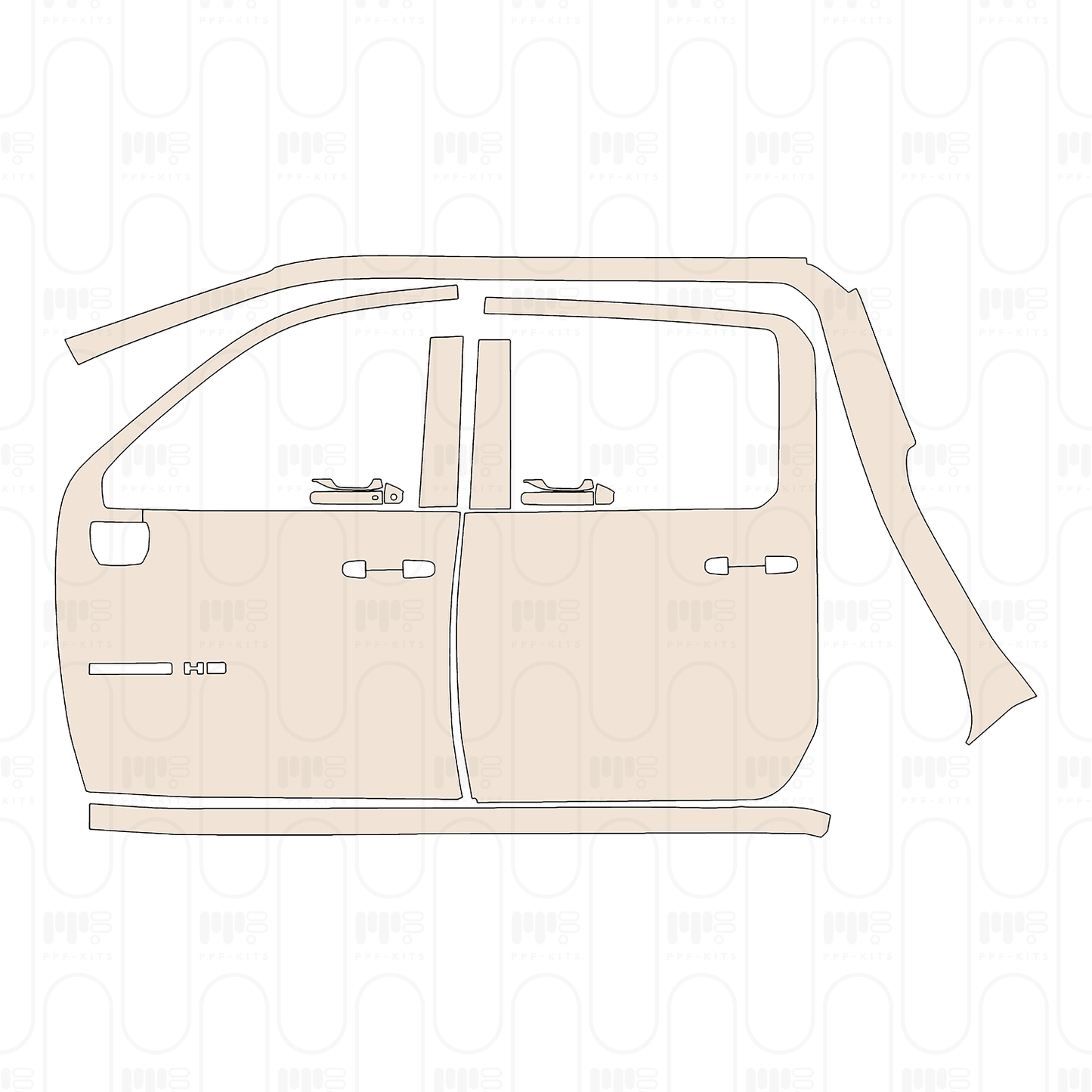 Pre-Cut PPF Chevrolet Silverado HD 2500 HD LT 2025