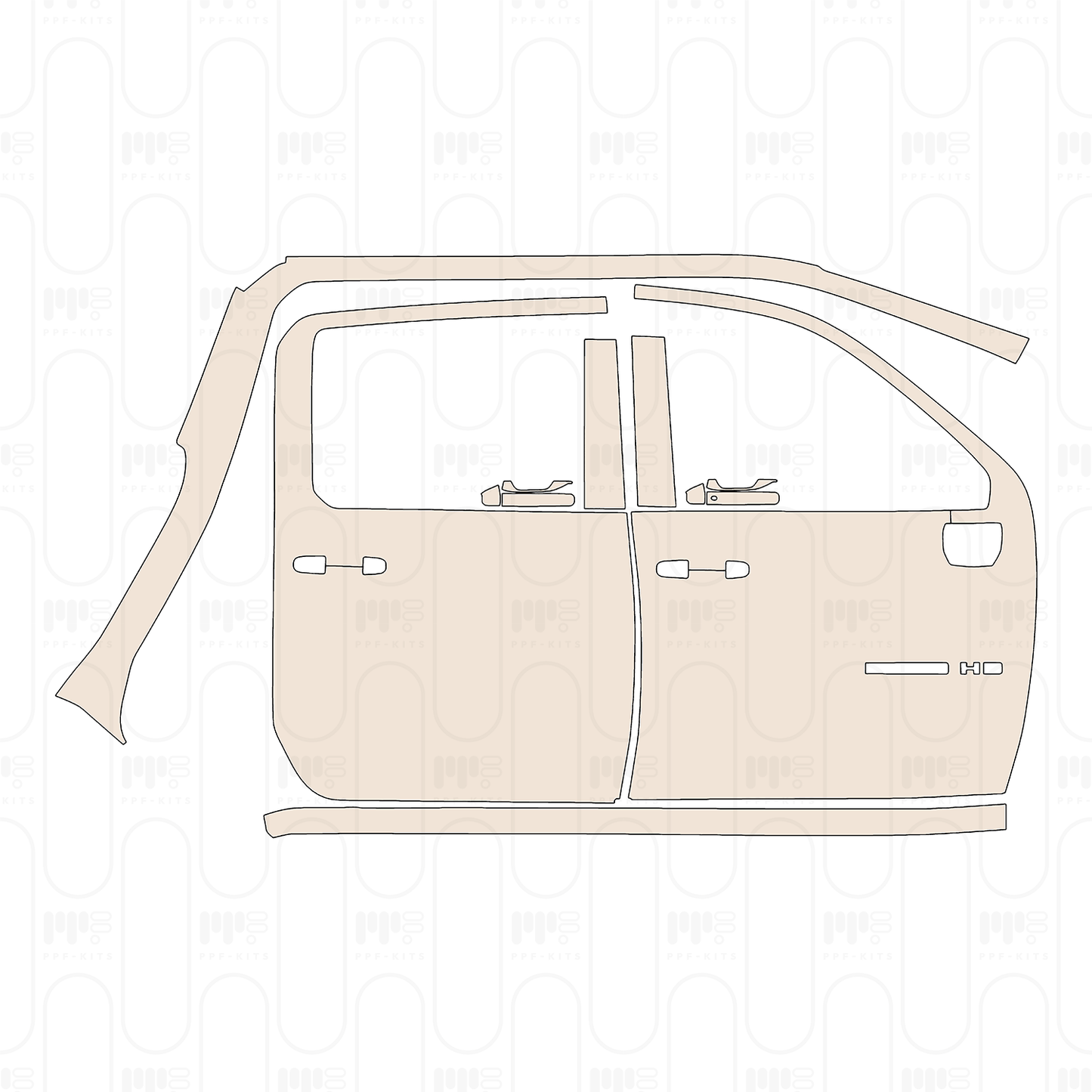 Pre-Cut PPF Chevrolet Silverado HD 2500 HD LT 2025