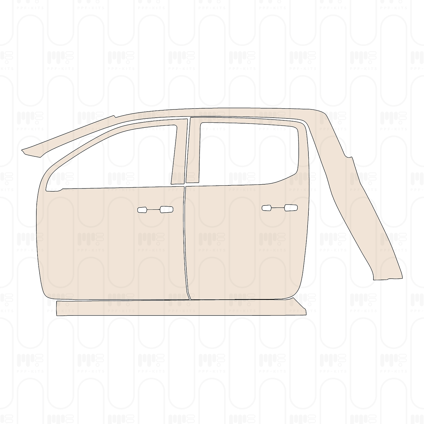 PPF precortado Ford Ranger (EU) XLT 2025