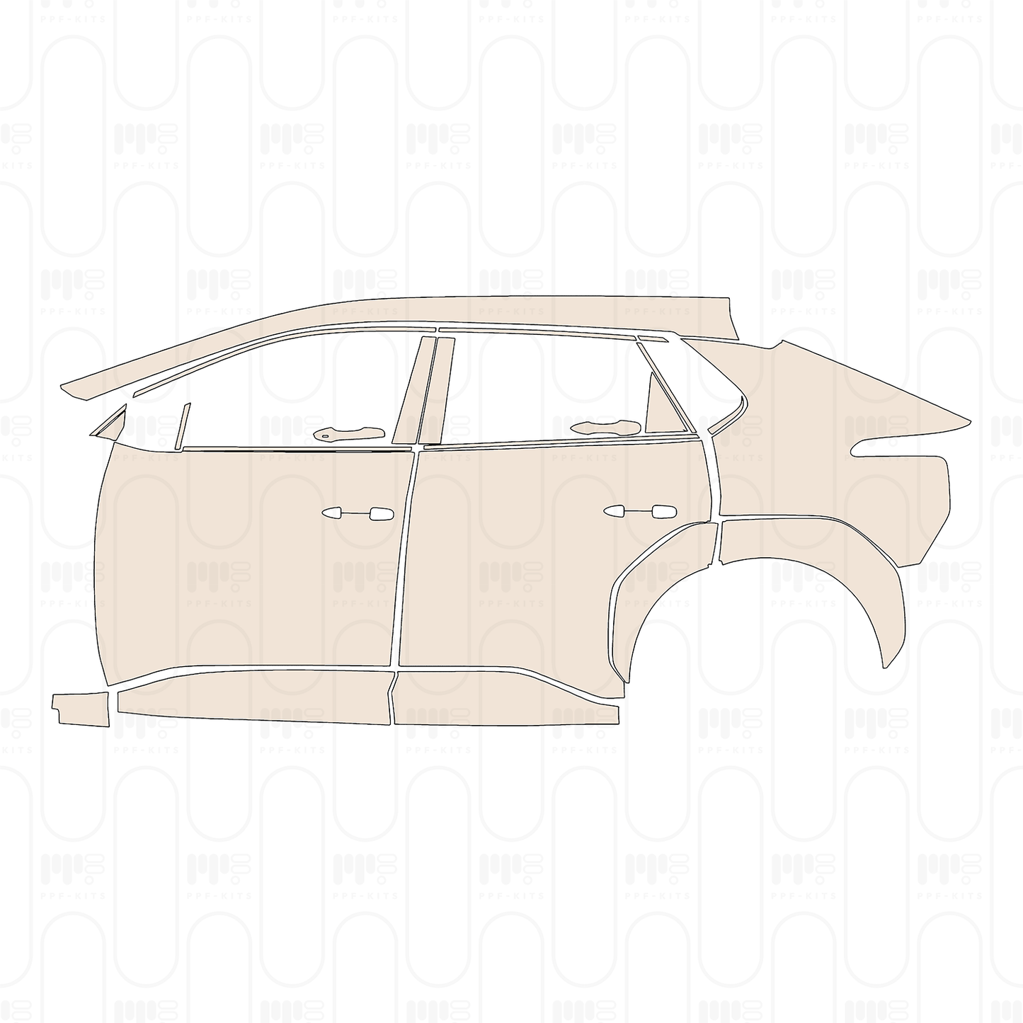 Pre-Cut PPF Toyota bZ4X (CN) 2025