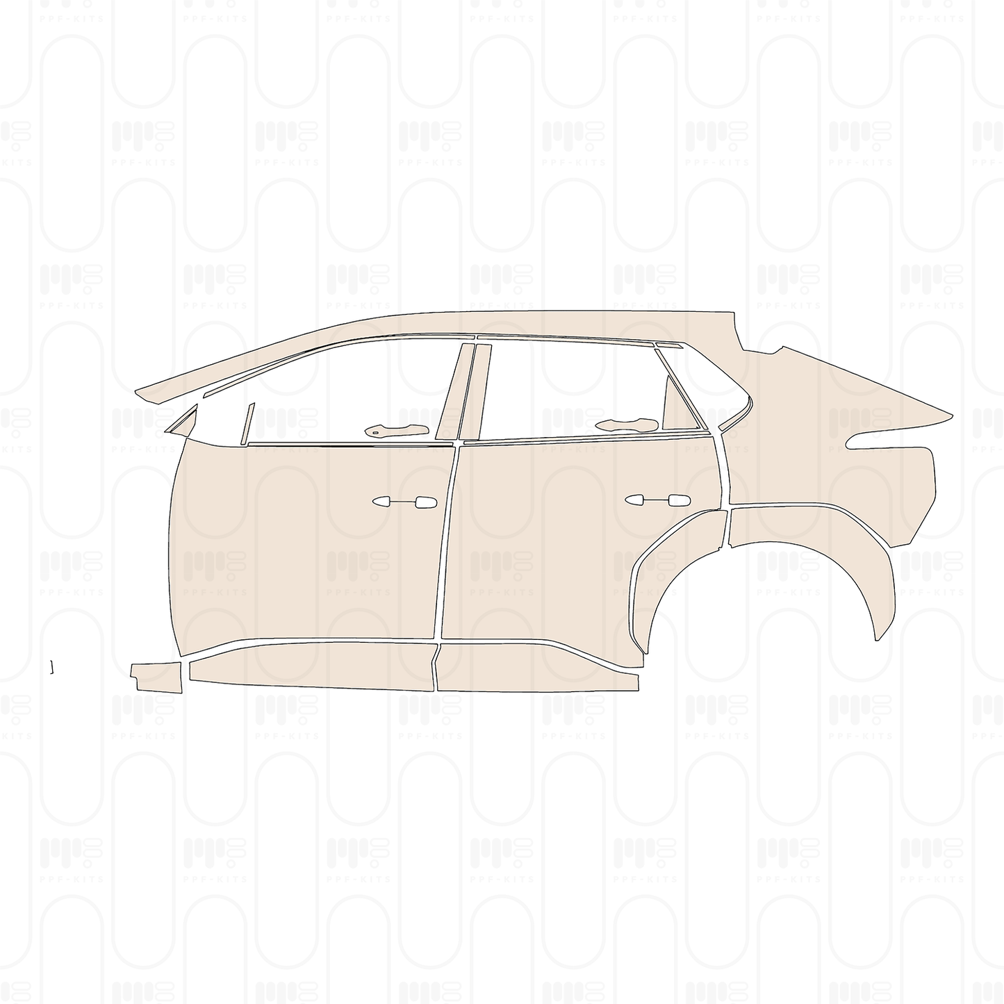 Pre-Cut PPF Toyota bZ4X (CN) 2025
