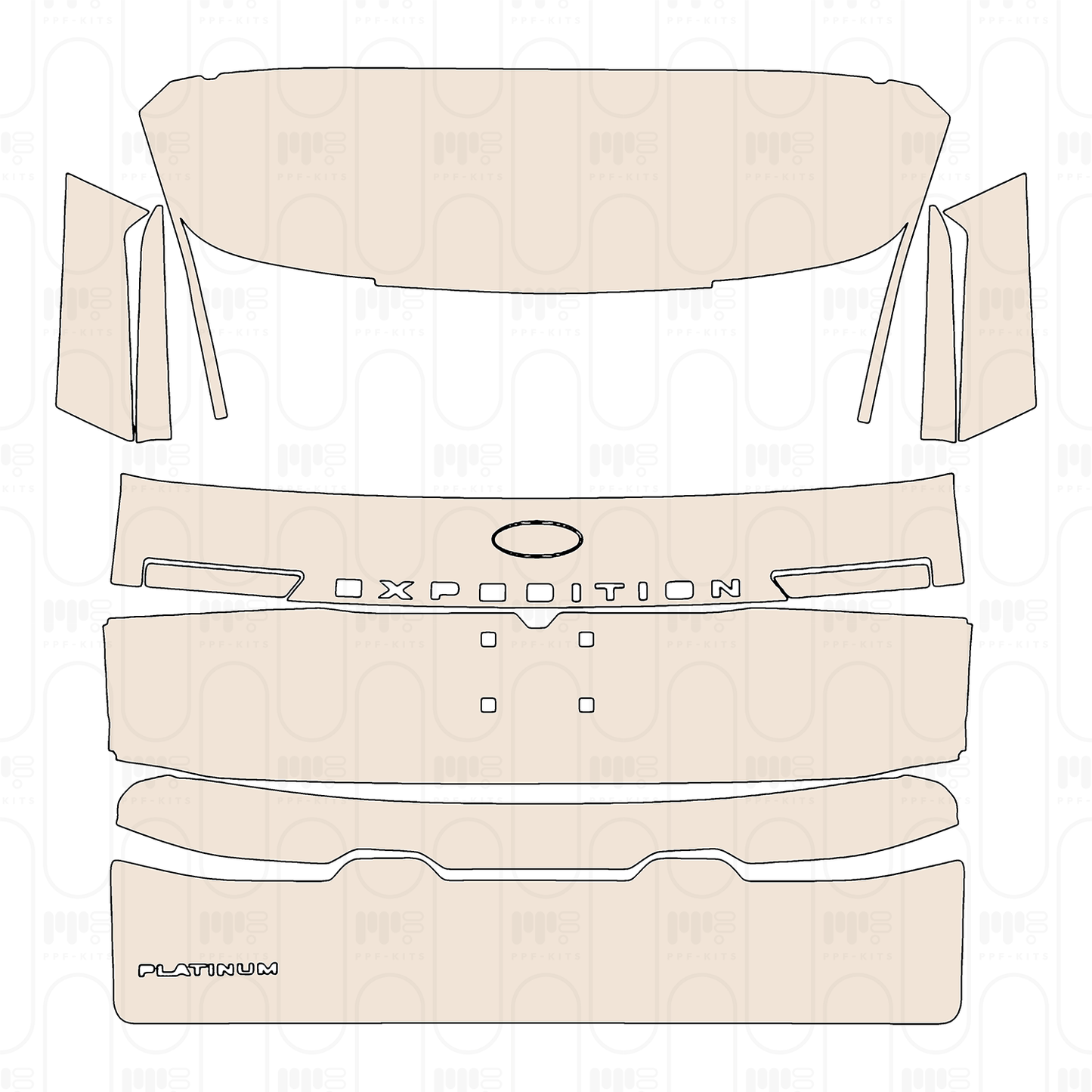 Pre-Cut PPF Ford Expedition Standard Wheelbase Platinum 2025