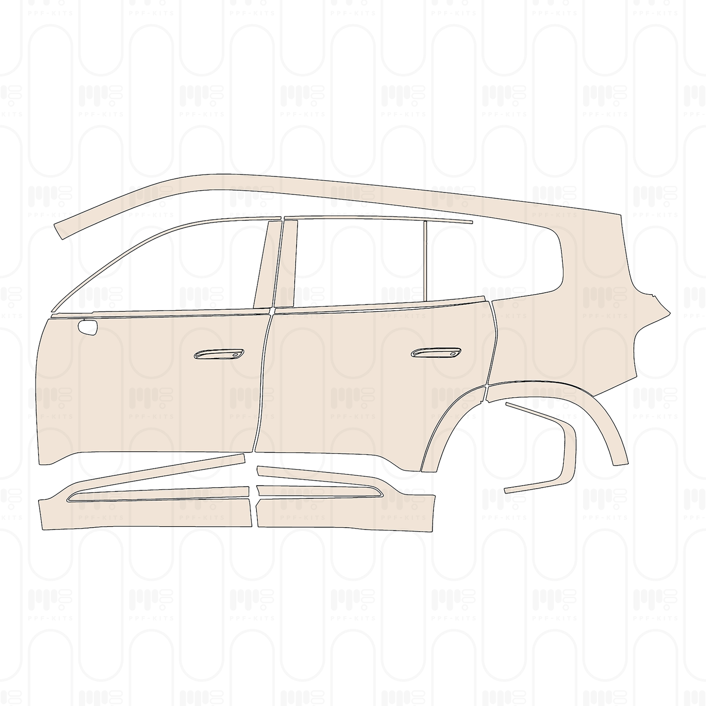 PPF precortado Mercedes-Benz GLB Electric AMG Line 2026