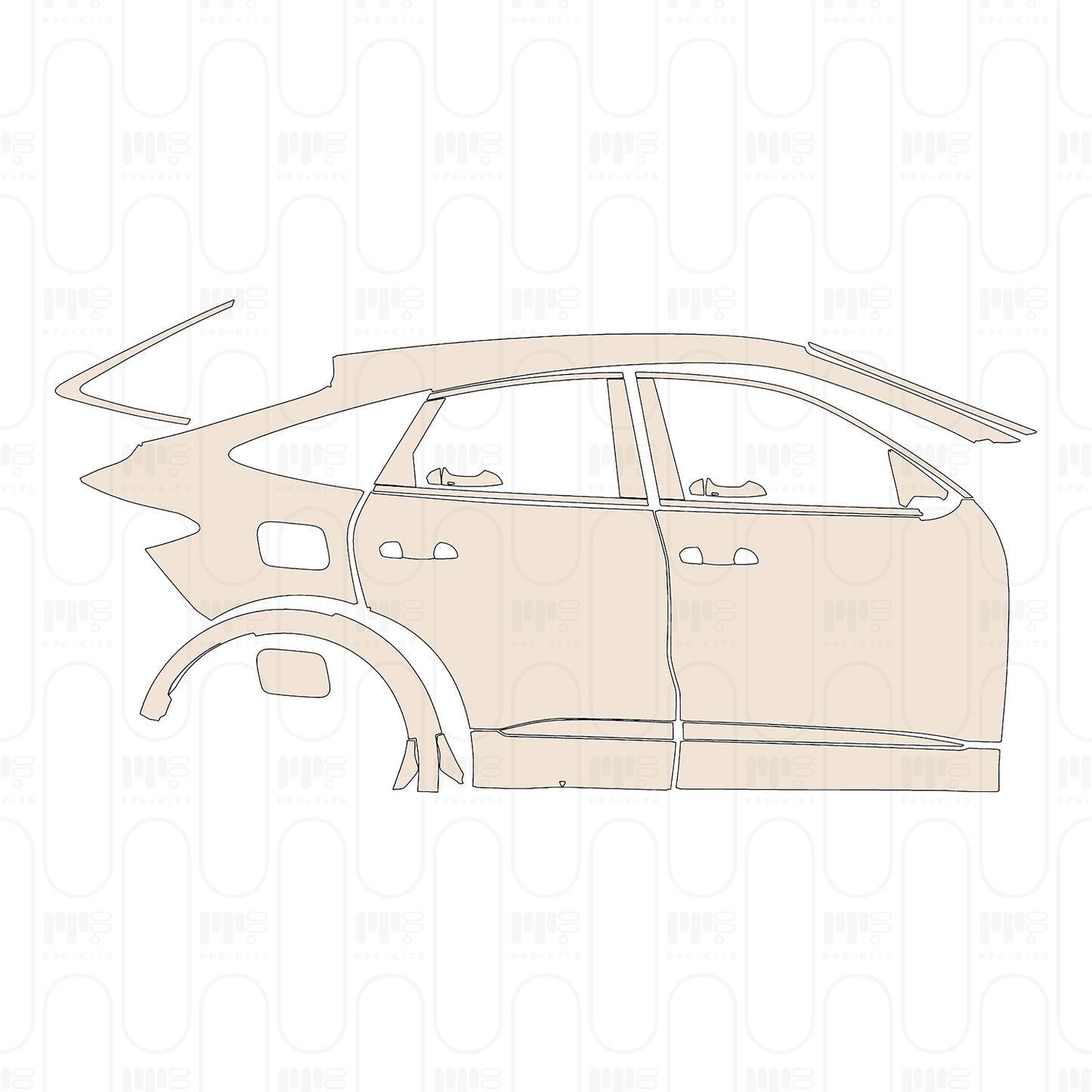 PPF precortado Audi Q5 Sportback SQ5 Sportback 2025