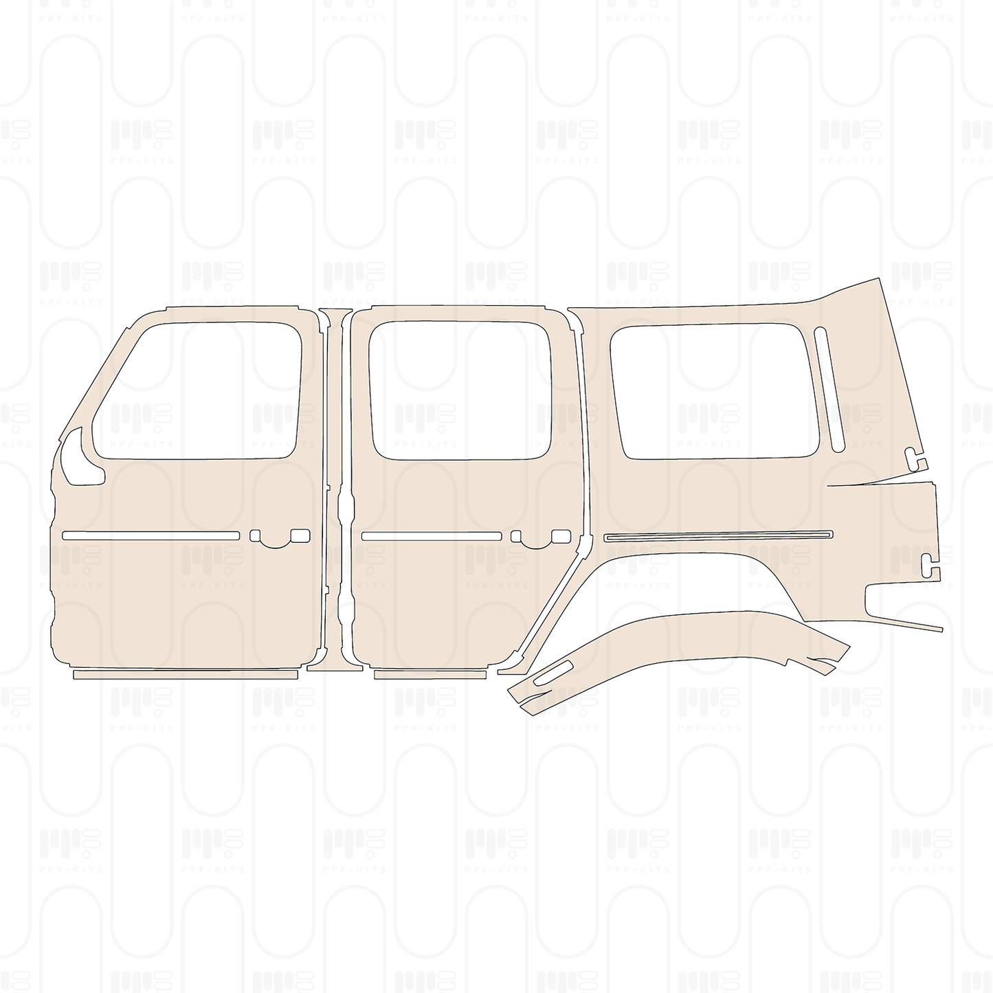 Pre-Cut PPF Mercedes-Benz G Class G 580 mit EQ Technologie (2027) Base 2026