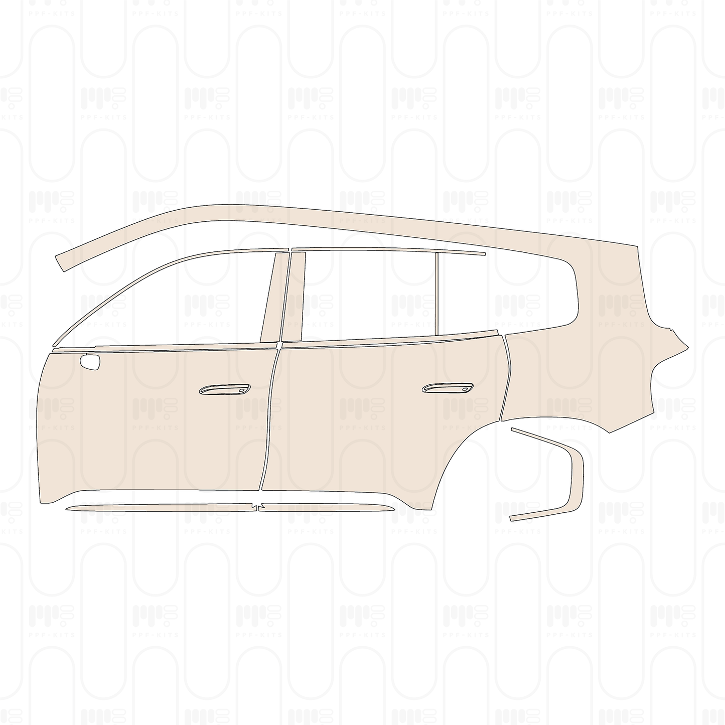 PPF precortado Mercedes-Benz GLB Electric Base 2026