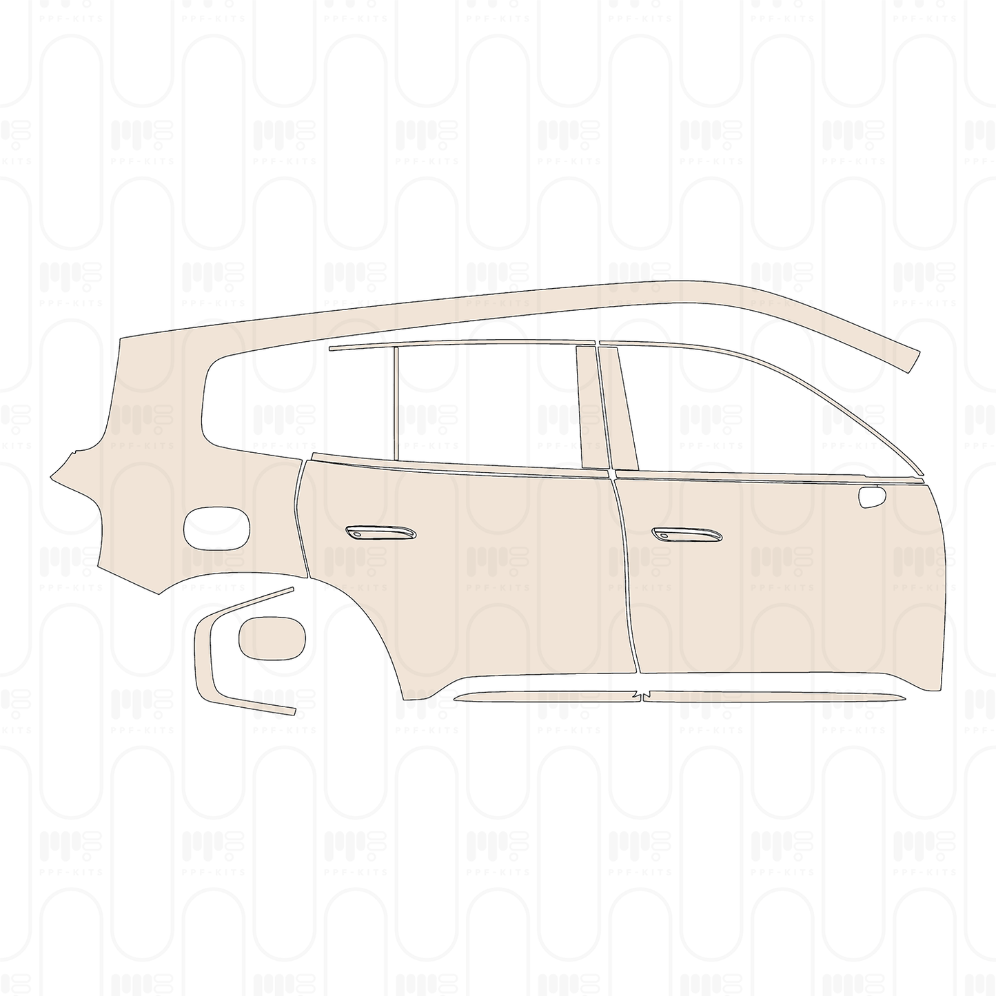 PPF precortado Mercedes-Benz GLB Electric Base 2026