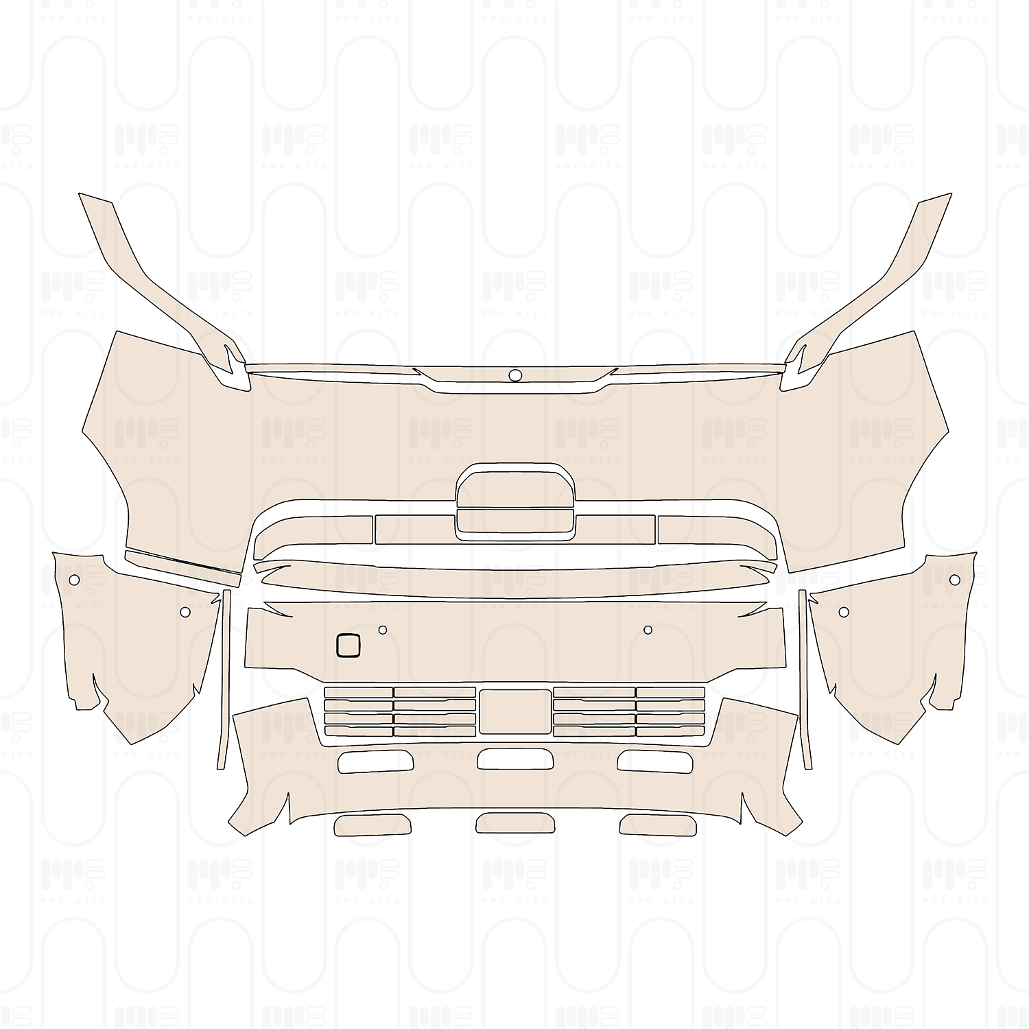 Bumper+Headlamp with 4 PDC (Parking Sensors)