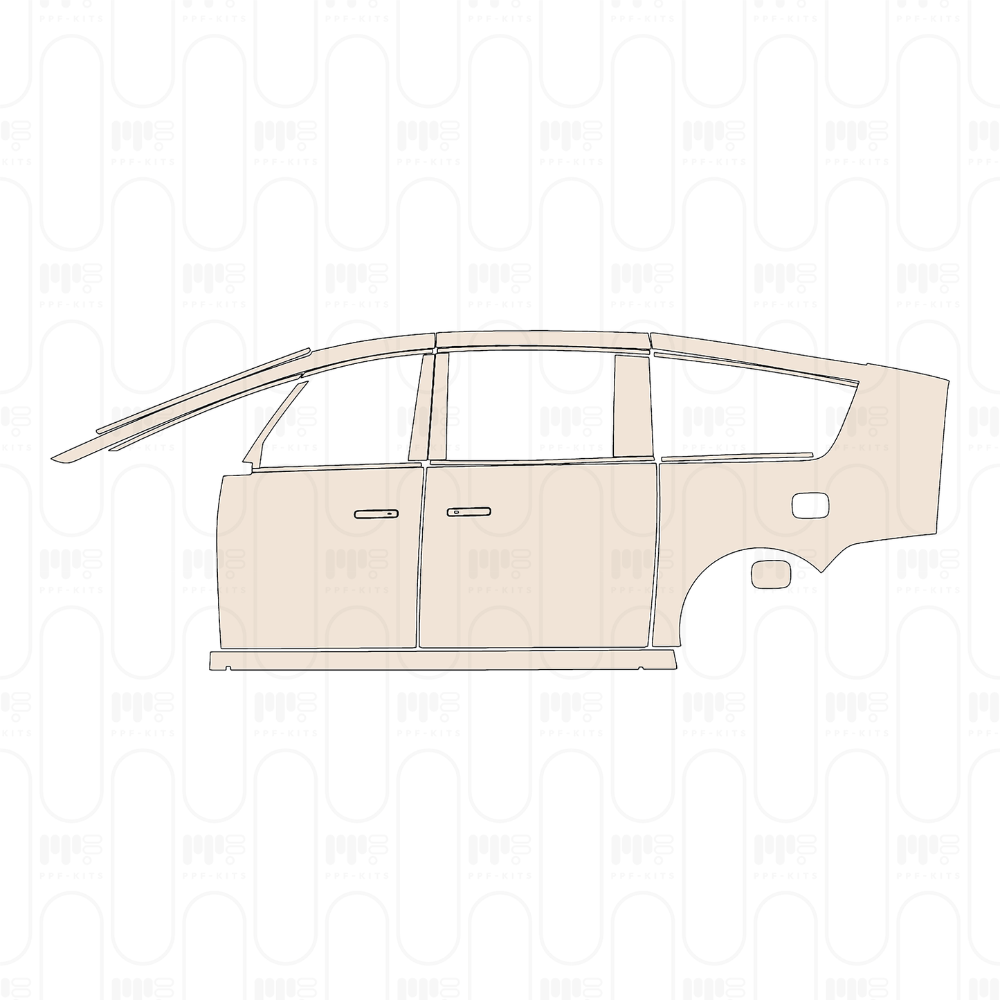 (left) Door+Side Skirt+Rear Fender