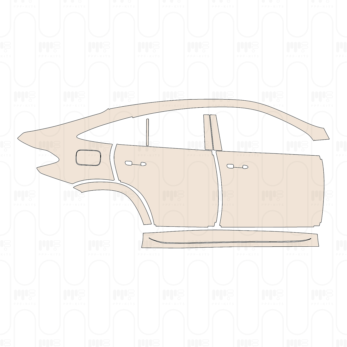 (right) Door+Side Skirt+Rear Fender