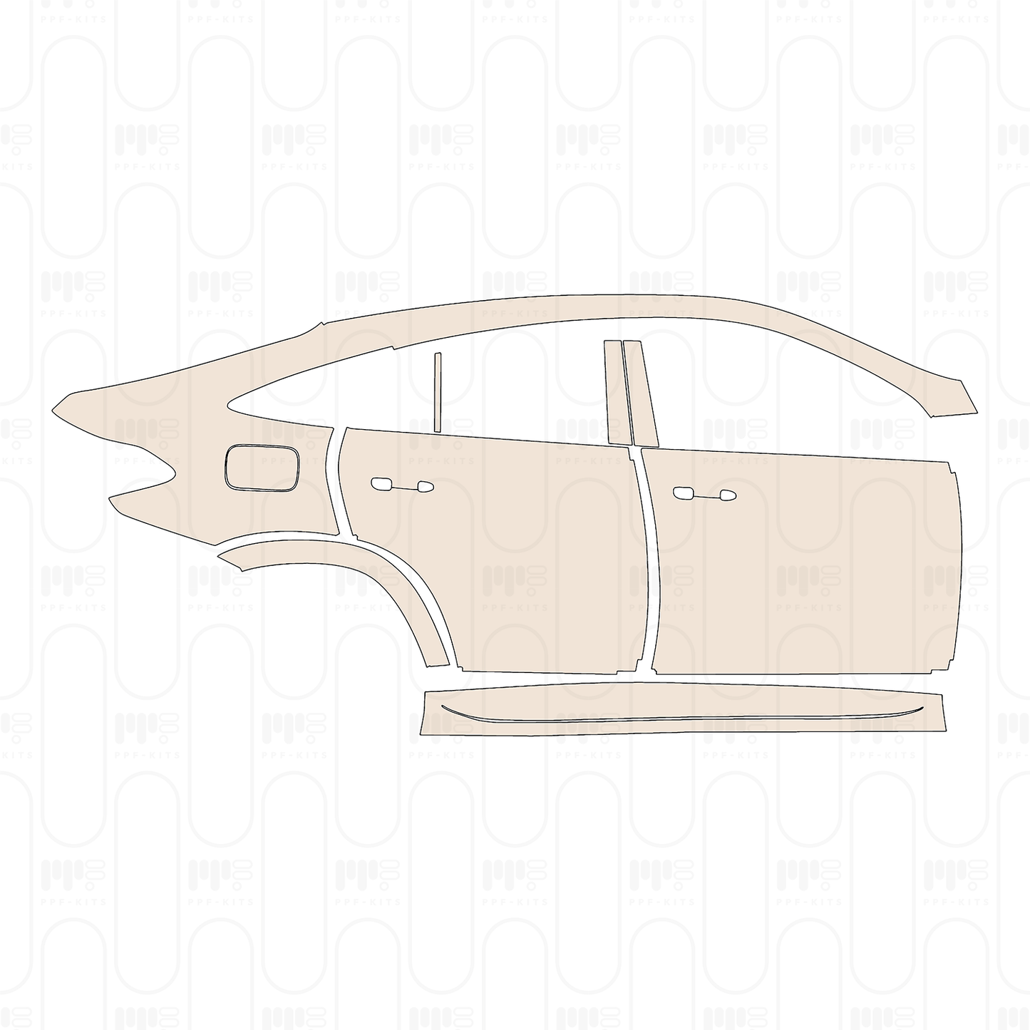 (right) Door+Side Skirt+Rear Fender