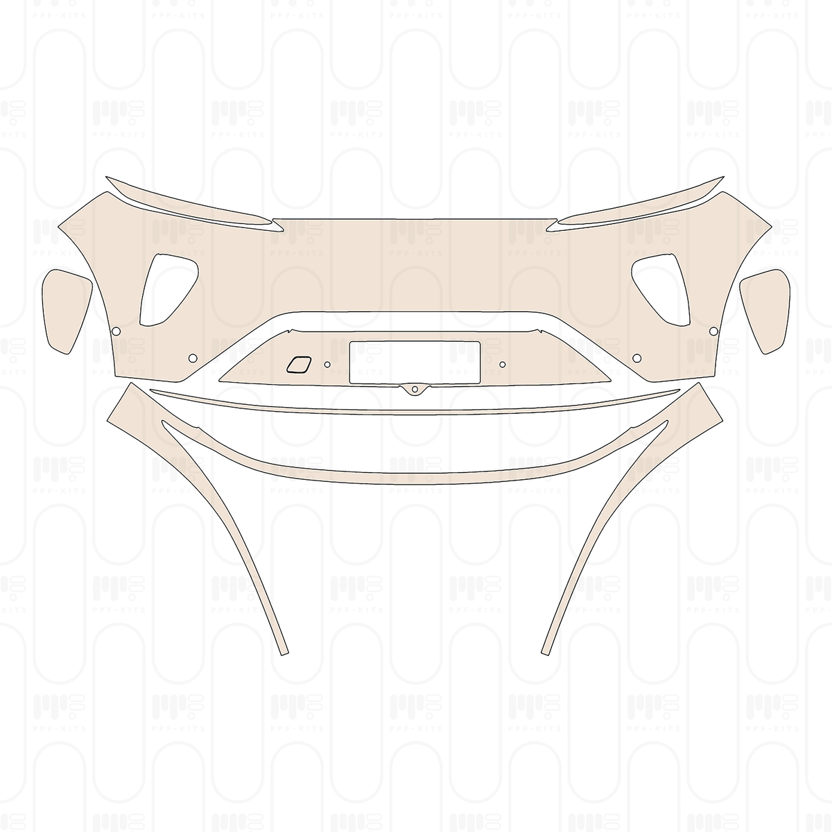 (left) Rear Fender one-piece, with "V8" Emblem