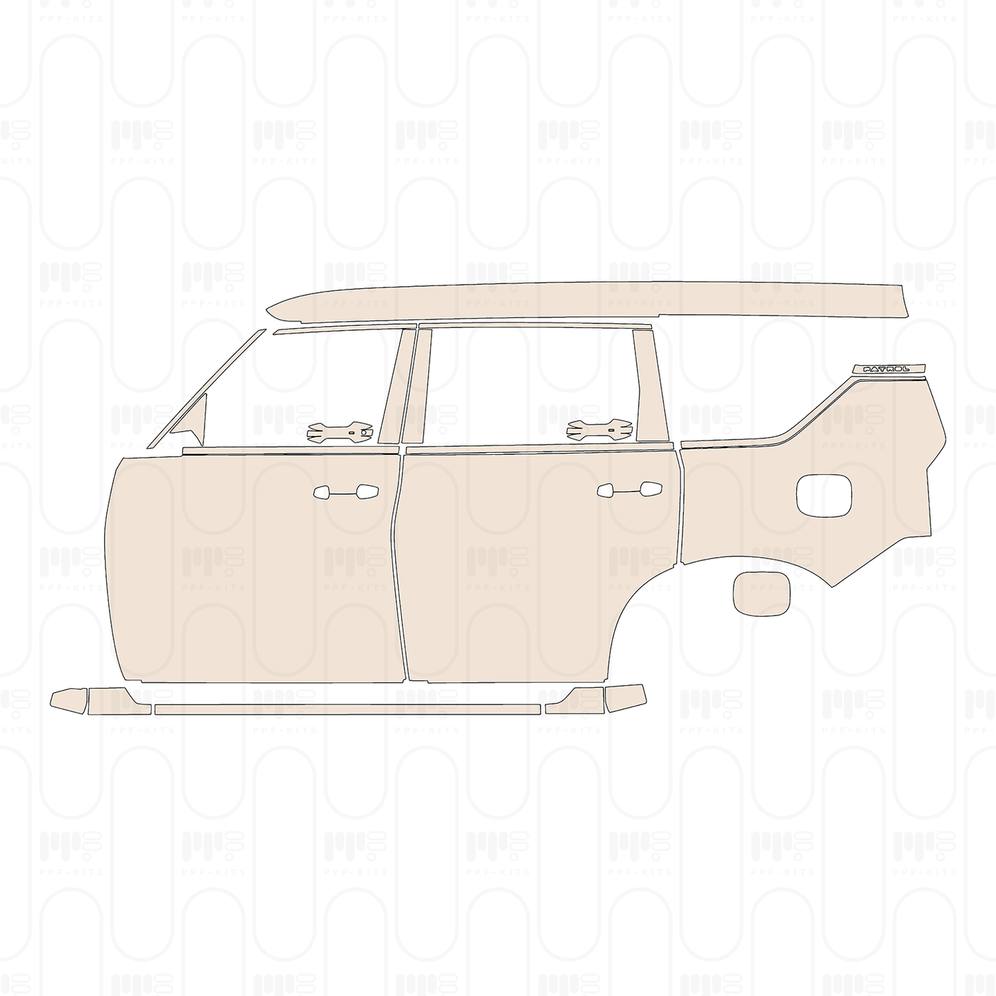 (right) Door+B-Pillar+Rear Fender