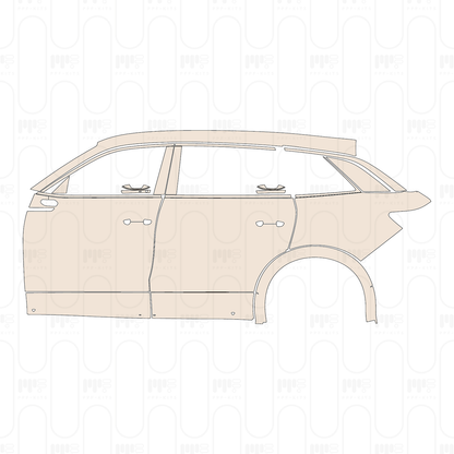 (left) Door+Side Skirt+Rear Fender