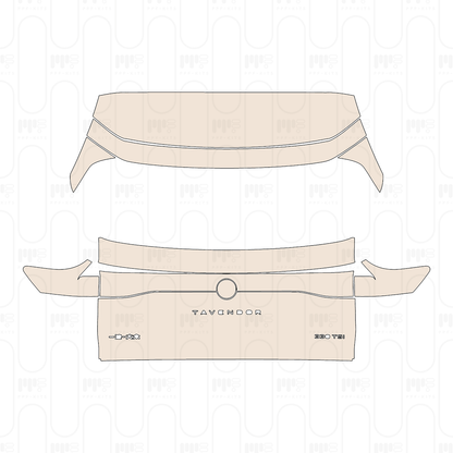 Trunk Lid with "TAVENDOR" & "FAW-Volkswagen" & "330 TSI" Emblems