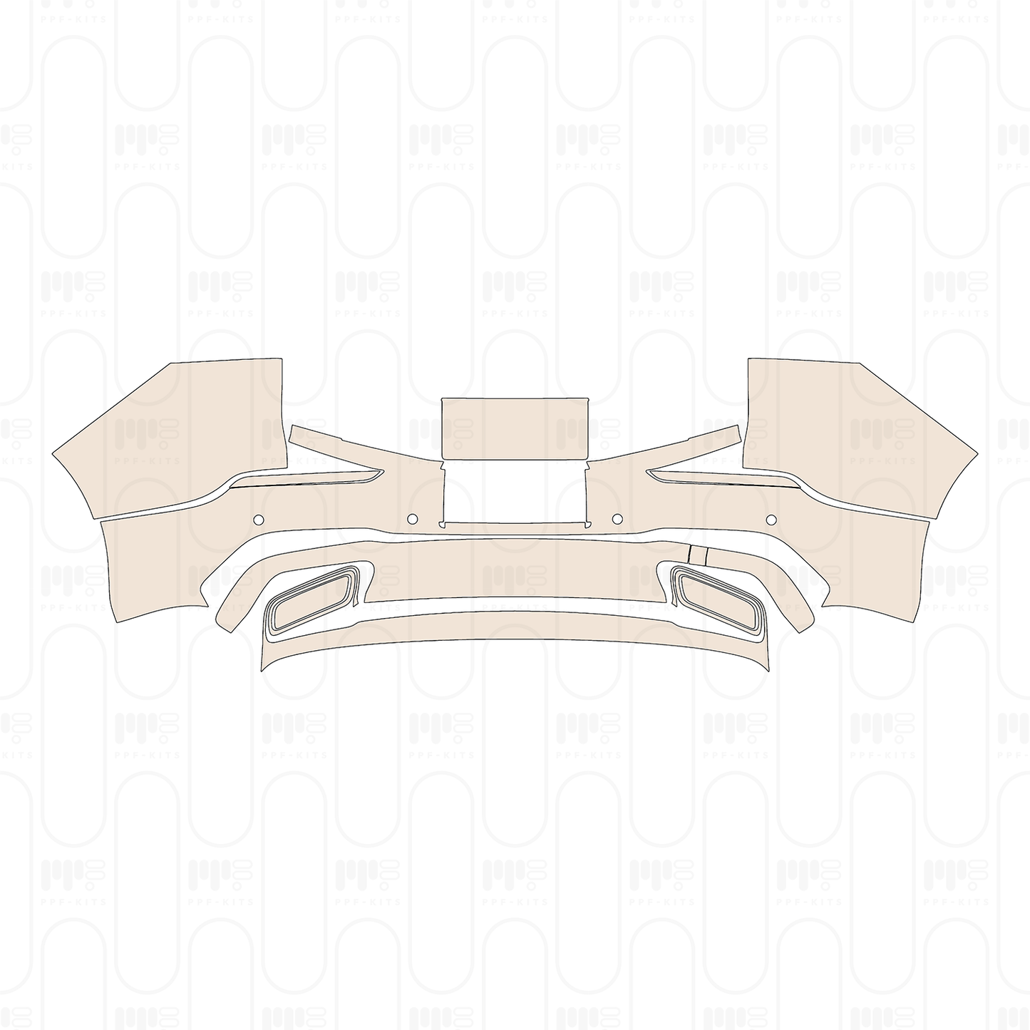 Rear Bumper with 4 PDC (Parking Sensors)