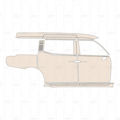 (right) Door+Side Skirt+Rear Fender