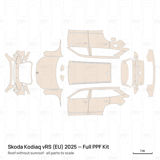 Roof without sunroof / PPF-Kits PK-G2