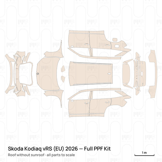 Roof without sunroof / PPF-Kits PK-G2