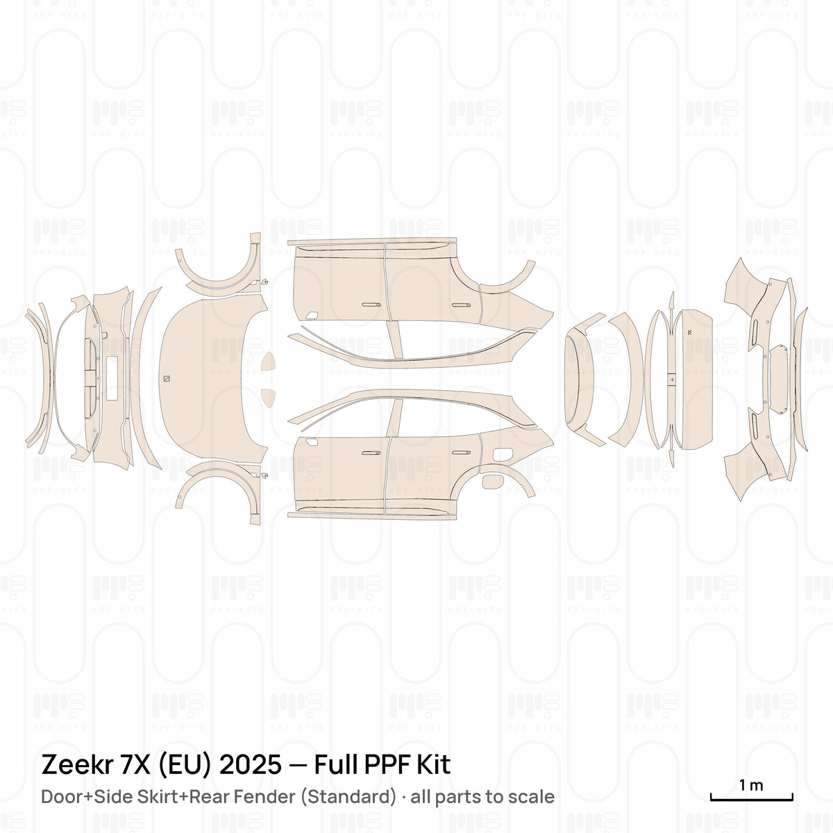Door+Side Skirt+Rear Fender (Standard) / PPF-Kits PK-G2