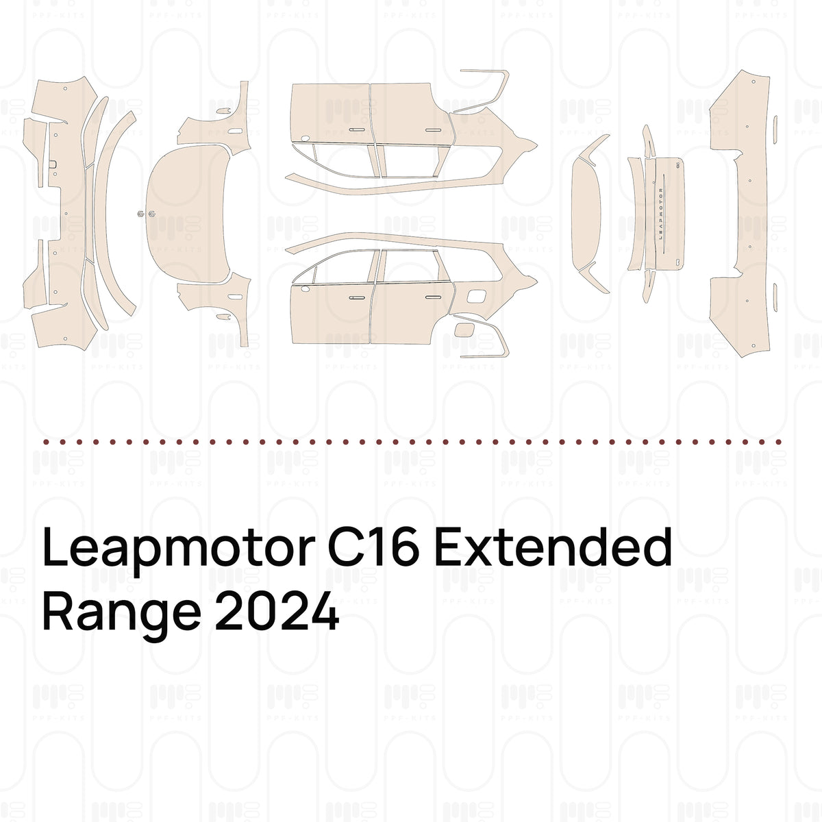 Bumper+Headlamp with license plate cutout, with 6 PDC (Parking Sensors) and 1 Camera