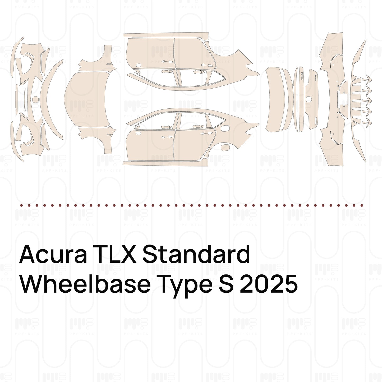 Pre-Cut PPF Acura TLX Standard Wheelbase Type S 2025