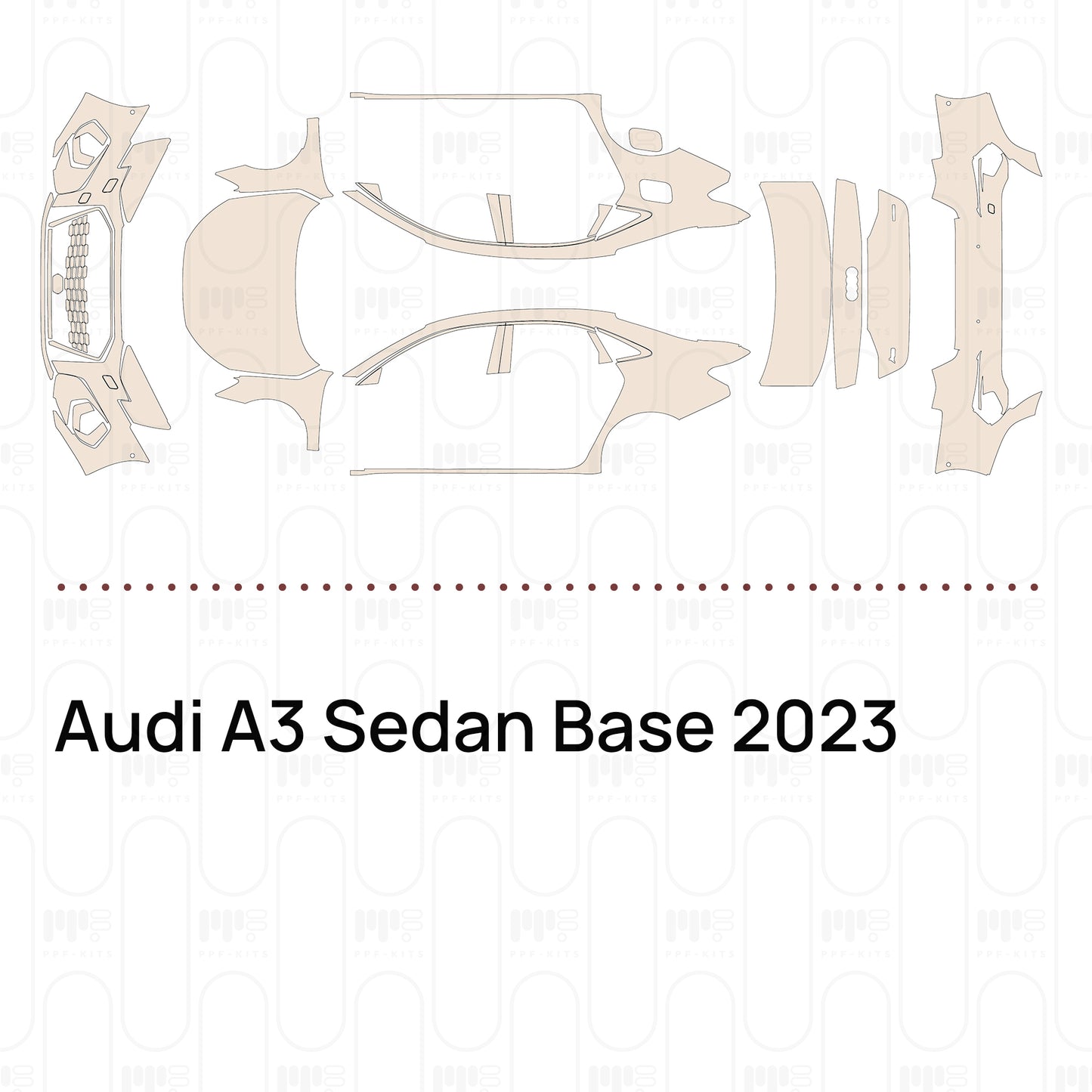 Pre-Cut PPF Audi A3 Sedan Base 2023