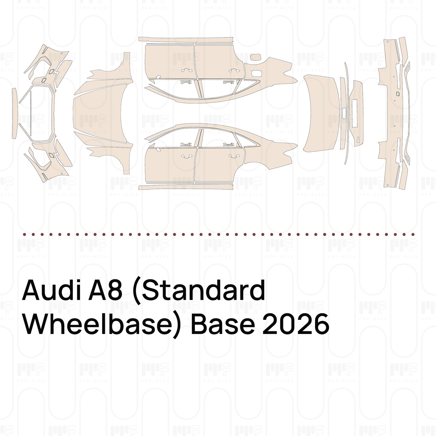 PPF precortado Audi A8 (Standard Wheelbase) Base 2026