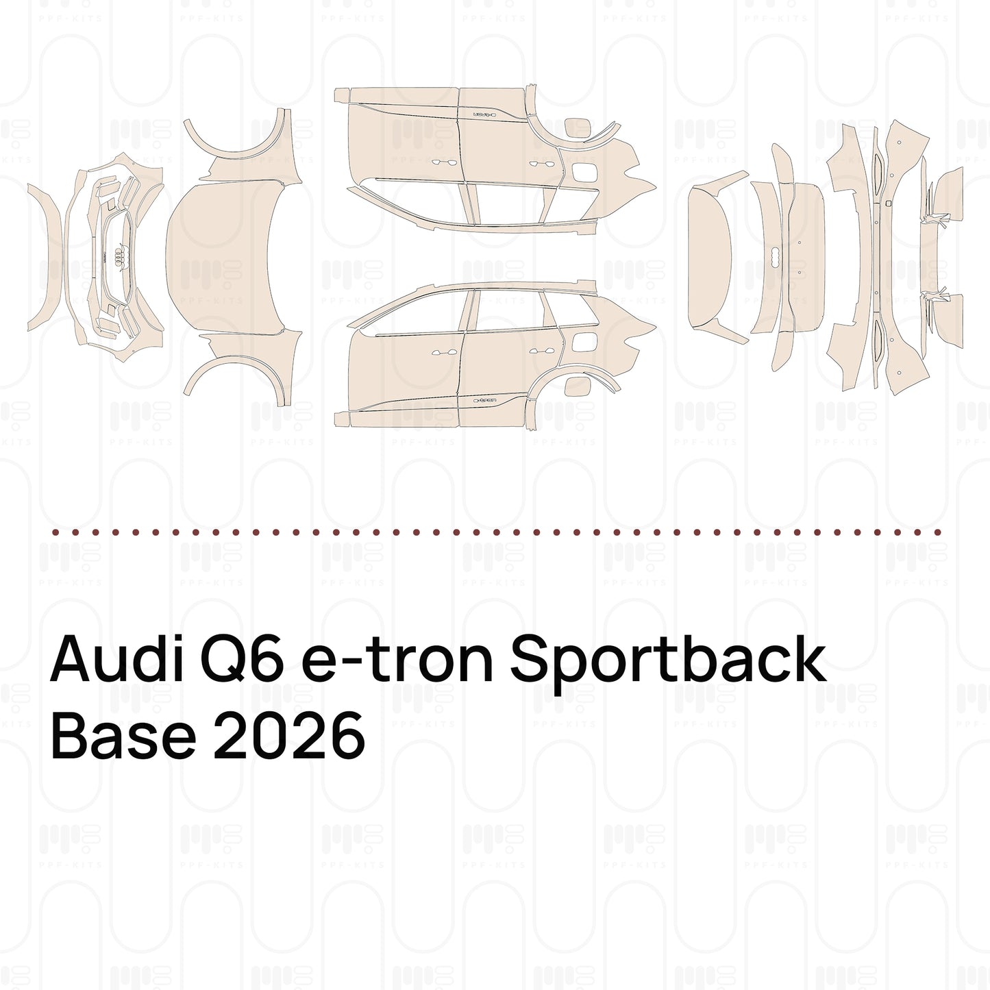 PPF precortado Audi Q6 e-tron Sportback Base 2026