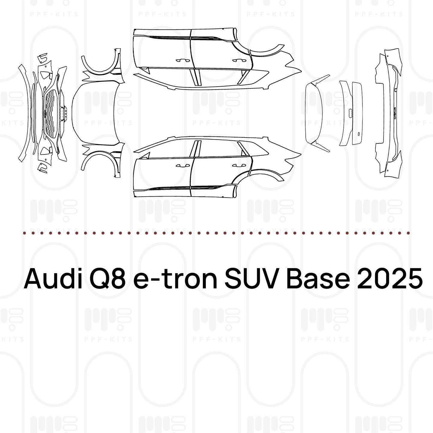 Pre-Cut PPF Audi Q8 e-tron SUV Base 2025