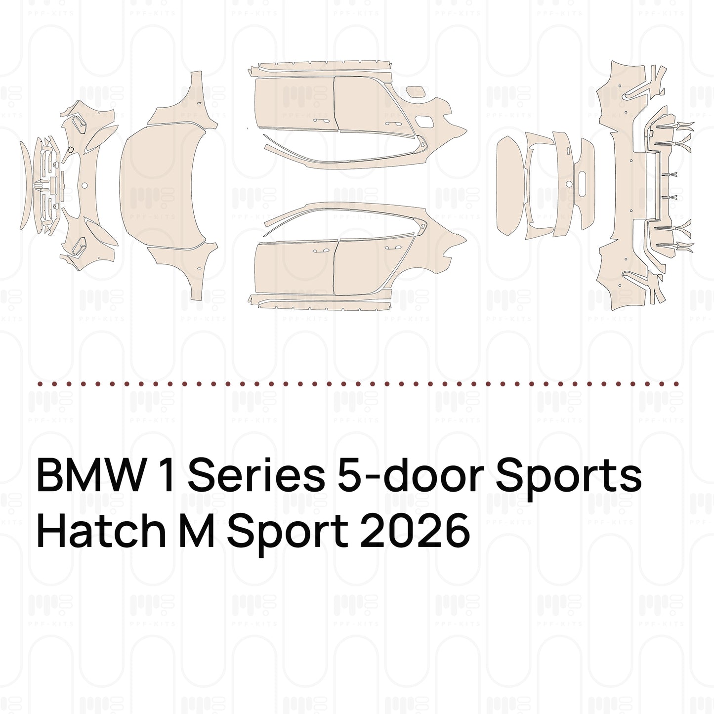 Pre-Cut PPF BMW 1 Series 5-door Sports Hatch M Sport 2026