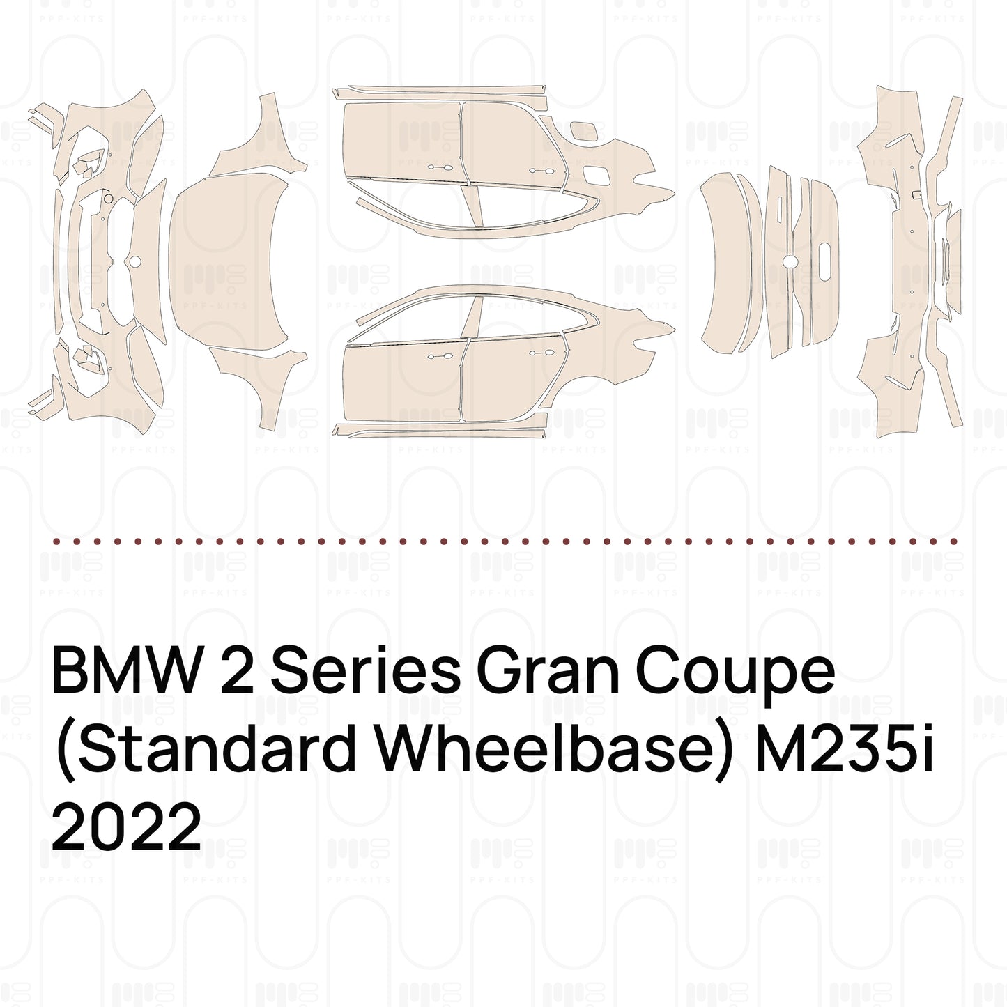 PPF precortado BMW 2 Series Gran Coupe (Standard Wheelbase) M235i 2022