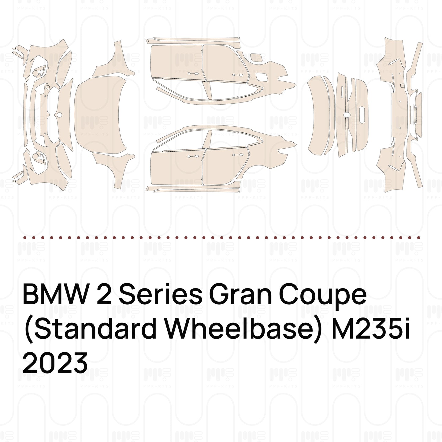 PPF precortado BMW 2 Series Gran Coupe (Standard Wheelbase) M235i 2023