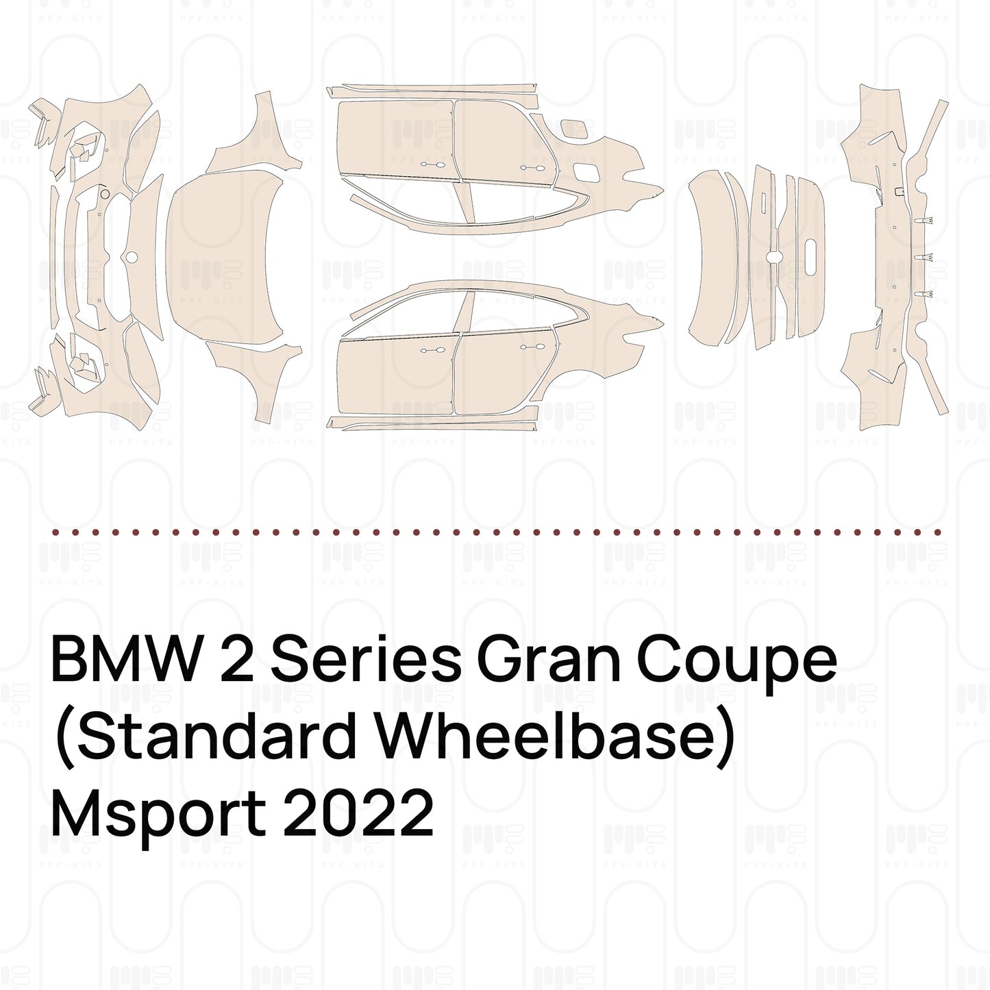 PPF precortado BMW 2 Series Gran Coupe (Standard Wheelbase) Msport 2022