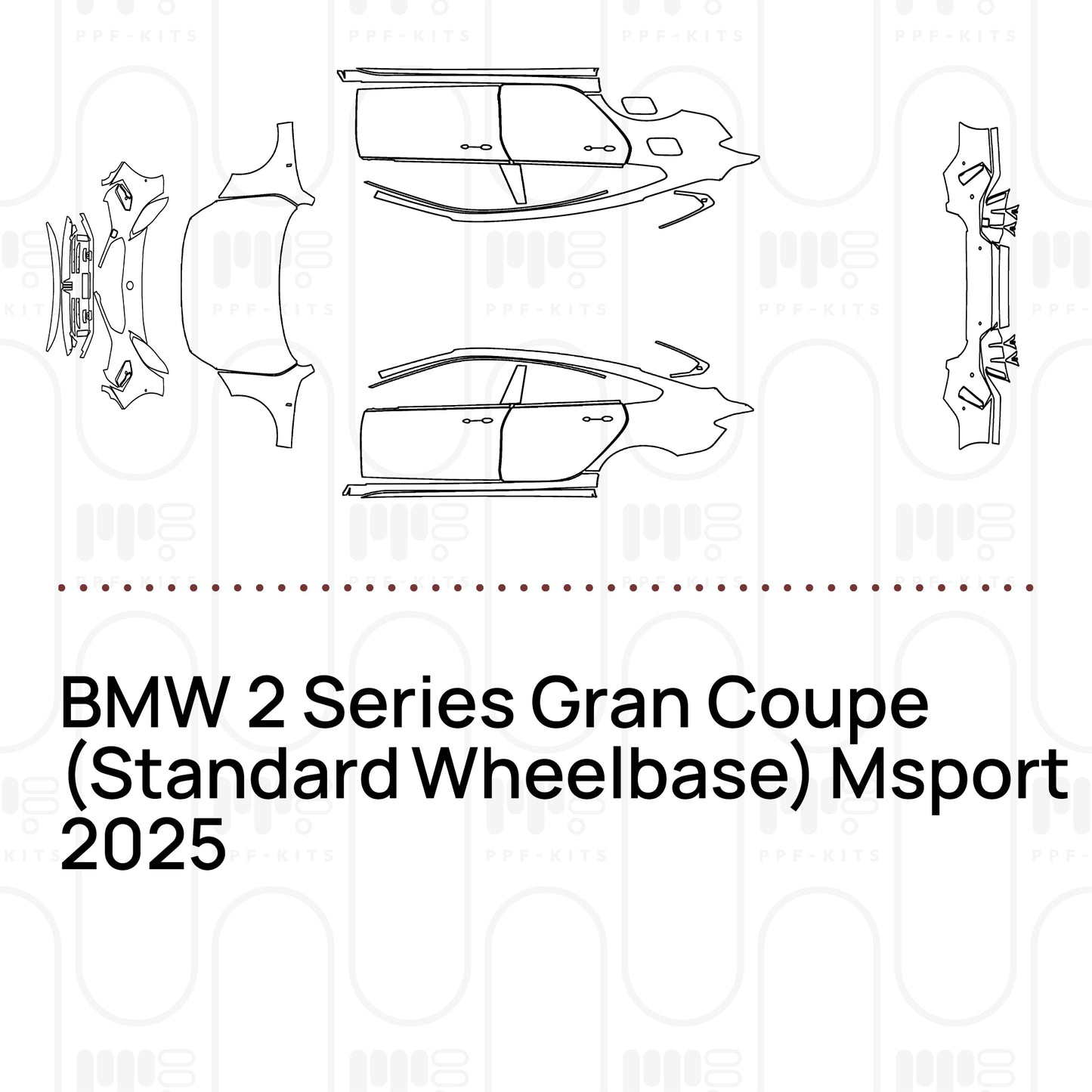 PPF precortado BMW 2 Series Gran Coupe (Standard Wheelbase) Msport 2025
