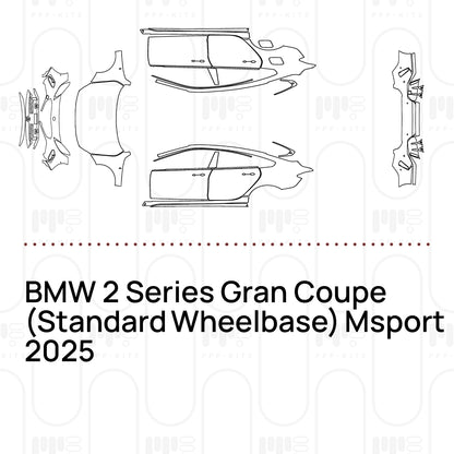 PPF precortado BMW 2 Series Gran Coupe (Standard Wheelbase) Msport 2025