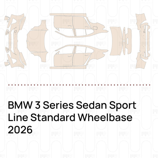 PPF precortado BMW 3 Series Sedan Sport Line Standard Wheelbase 2026