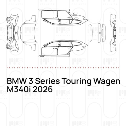 Pre-Cut PPF BMW 3 Series Touring Wagen M340i 2026