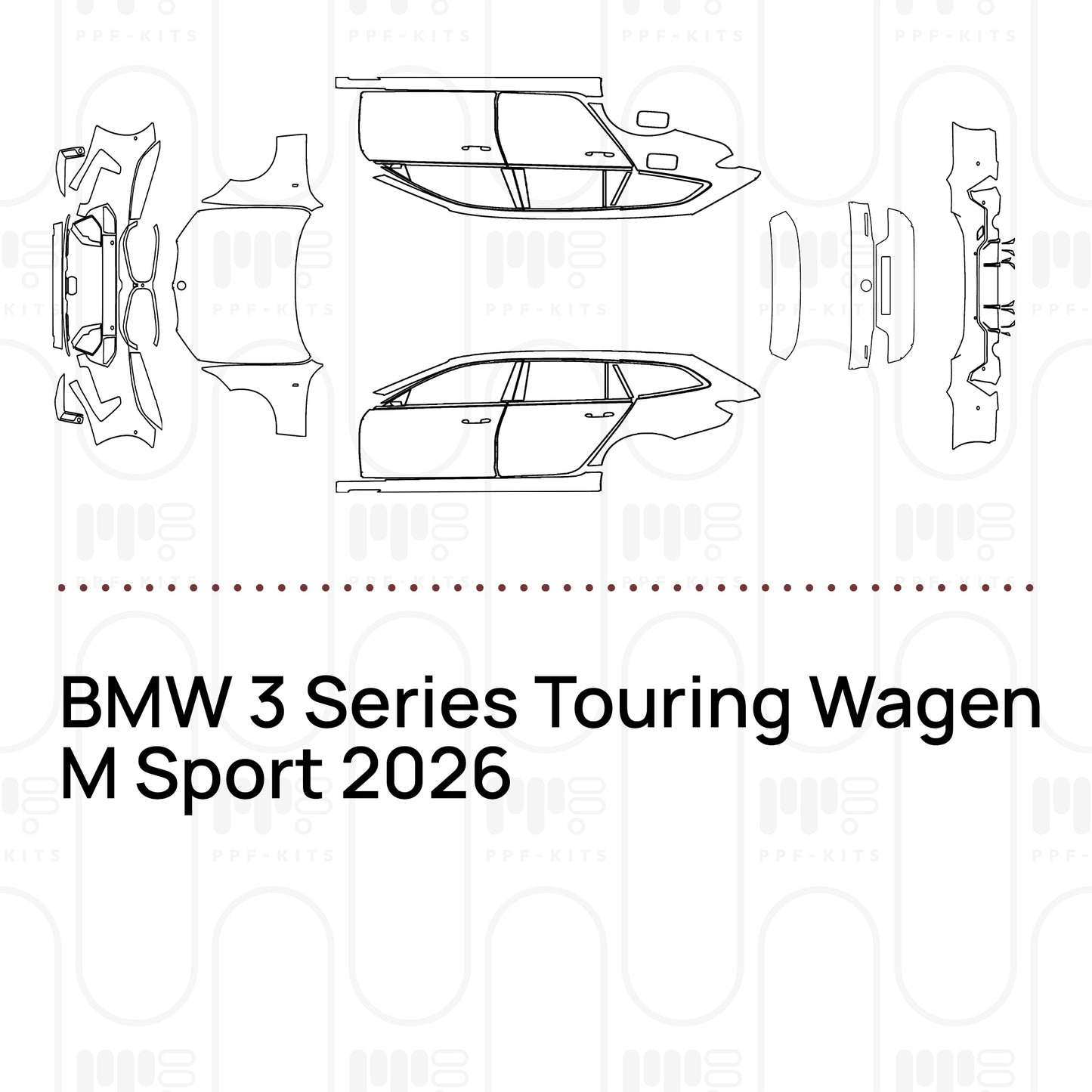 PPF precortado BMW 3 Series Touring Wagen M Sport 2026