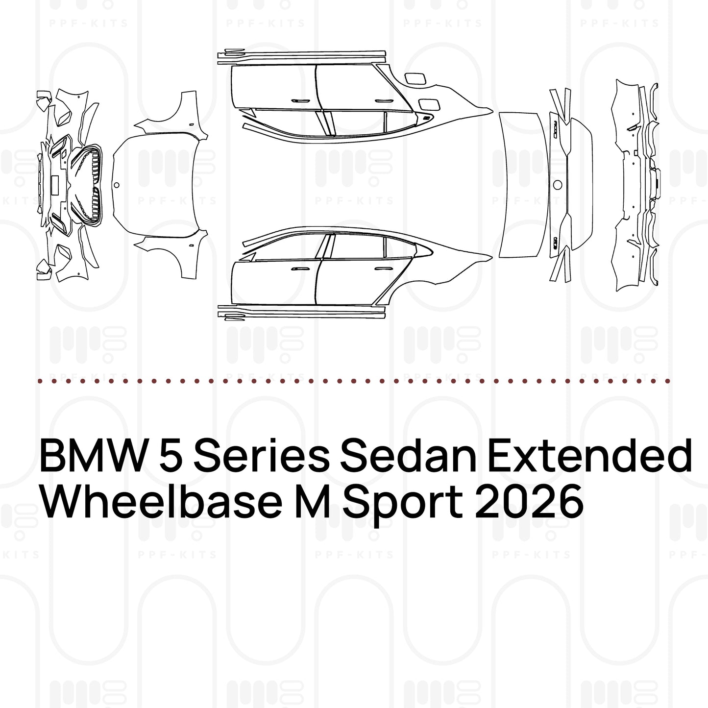Pre-Cut PPF BMW 5 Series Sedan Extended Wheelbase M Sport 2026
