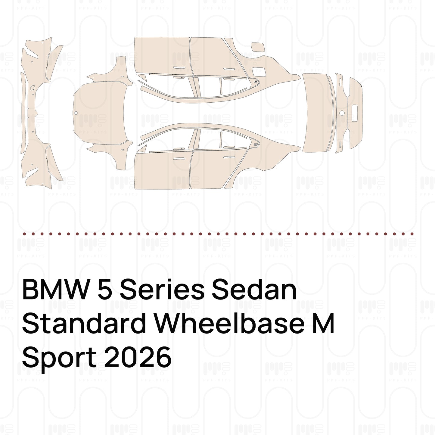PPF precortado BMW 5 Series Sedan Standard Wheelbase M Sport 2026